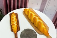 Miniature 1:6 and 1:12 Dollhouse Braided Bread Loaves for a Realistic Dollhouse Bakery