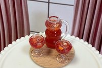 Miniature Fruit Punch Glass Sets, 1:6 and 1:12 Drinks 