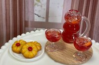 Miniature Fruit Punch Glass Sets, 1:6 and 1:12 Drinks 