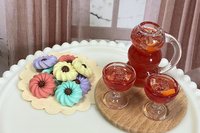 Miniature Fruit Punch Glass Sets, 1:6 and 1:12 Drinks 