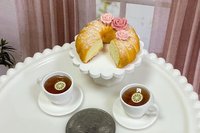 Miniature 1:6 scale Bundt Cakes and Tea for Fashion Dolls