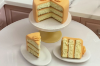 Miniature 1:6 scale 3 Layer Cakes for Fashion Doll Scenes