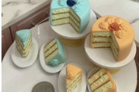 Miniature 1:6 scale 3 Layer Cakes for Fashion Doll Scenes