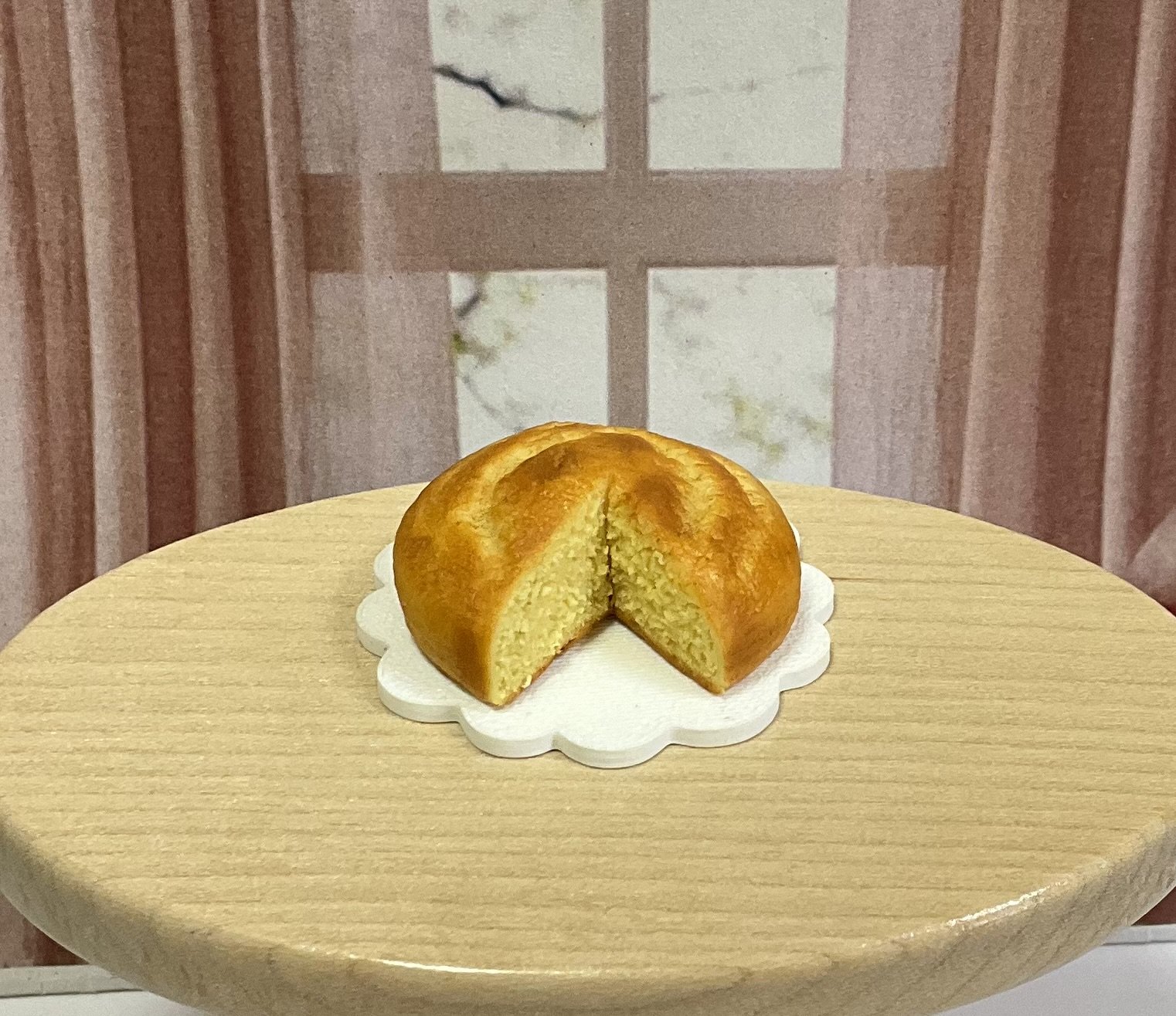 Miniature 1:6 scale Cornbread for Realistic Fashion Doll Thanksgiving Scenes