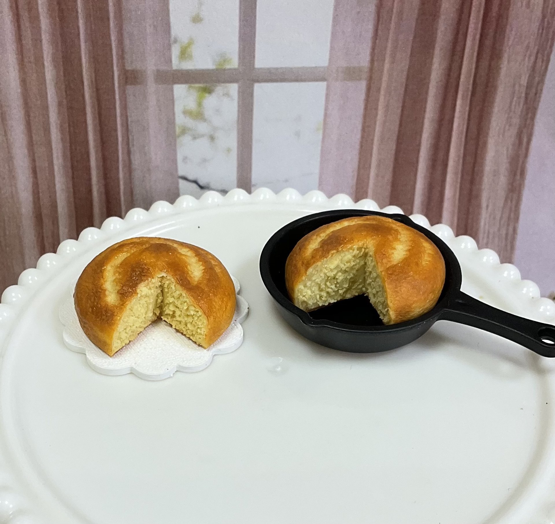 Miniature 1:6 scale Cornbread for Realistic Fashion Doll Thanksgiving Scenes