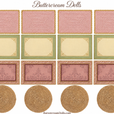 FREE Printable Miniature 1:6 scale Placemats | Digital Download